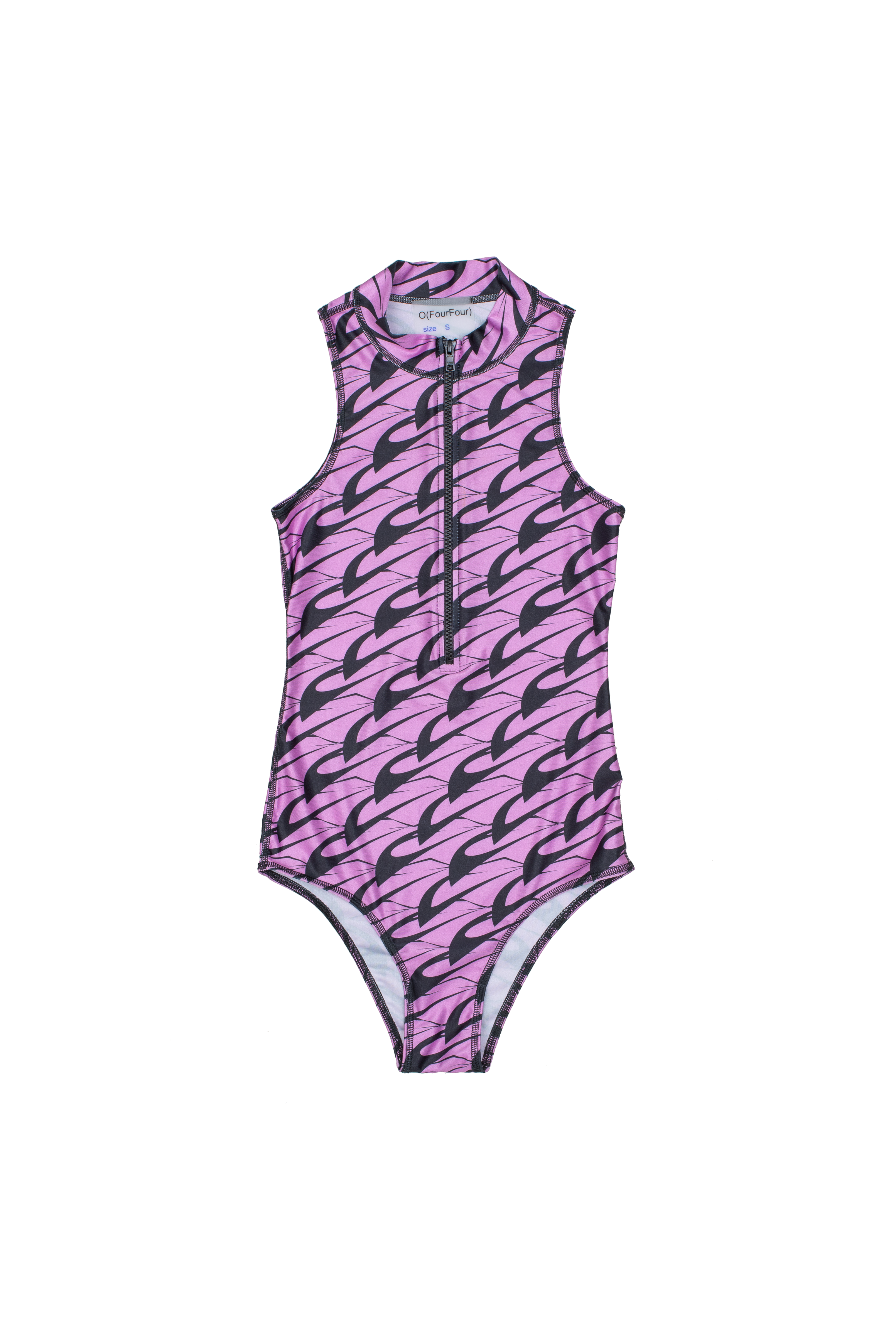 PINK SQUAMA ZIP-UP SWIMSUIT